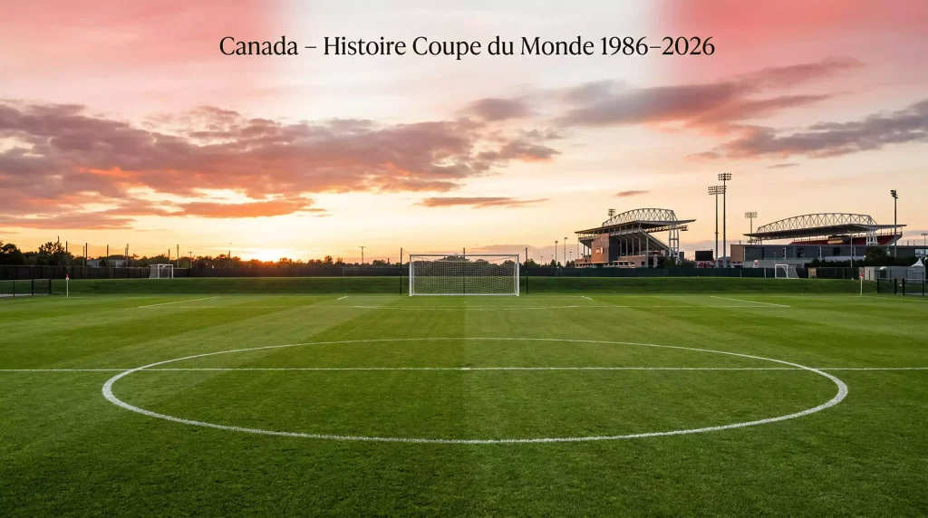 Collage historique du soccer canadien, de Mexico 1986 à l'équipe moderne des Rouges