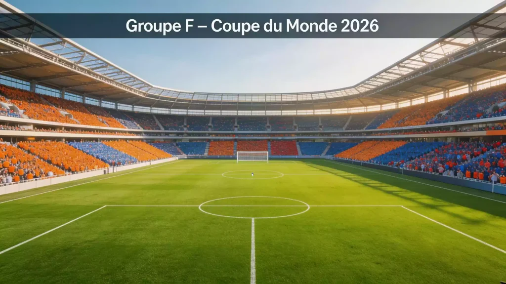 Groupe F de la Coupe du Monde 2026 avec les Pays-Bas, le Japon, la Suède et la Tunisie