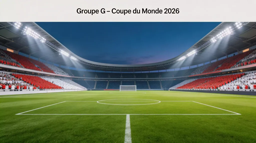 Groupe G de la Coupe du Monde 2026 avec la Belgique, l'Iran, la Nouvelle-Zélande et l'Égypte