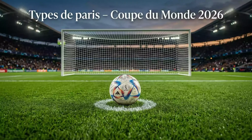 Guide des différents types de paris disponibles pour la Coupe du Monde 2026